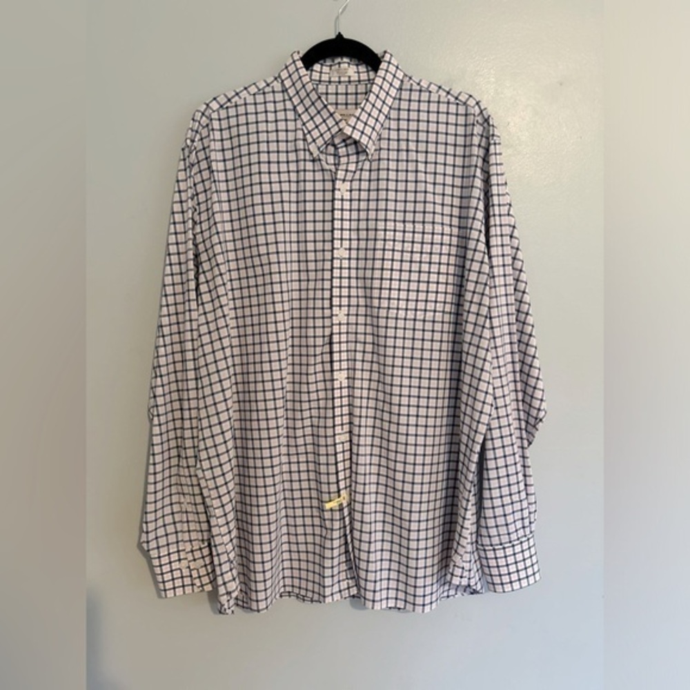 Peter Millar Crown Vintage Pink & Blue Long Sleeve Button Down Collar Shirt XL